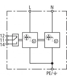 Blitzschutz / Ueberspannungsableiter AC T1+2 - 1Phase