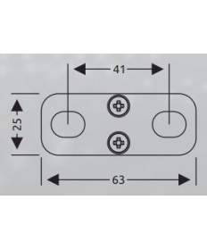 TBS - Piastra di collegamento DCM Interasse fori 41 mm (set di 2)