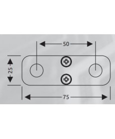 TBS - Plaque DCM Link 50mm distance entre les trous (set de 2)