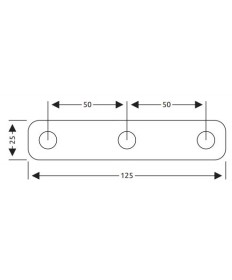 TBS - DCM Link piastra tripla interasse fori 50 mm
