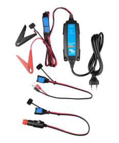 Caricatore intelligente blu IP65 6V/12V-1.1 + connettore CC