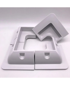 Set di profili angolari spoiler solare bianco (4 pezzi)