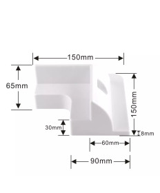 Set di profili angolari spoiler solare bianco (4 pezzi)