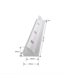 Profilé spoiler solaire 53cm set blanc (2 pièces)