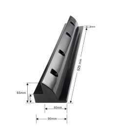 Solar Spoilerprofil 53cm Set schwarz (2 Stück)