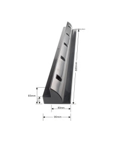 Profilo spoiler solare 68cm set nero (2 pezzi)
