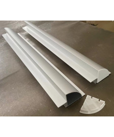 Solar-Spoilerprofil Aluminium 68cm Set weiss (2 Stück)