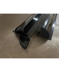 Profilo spoiler solare in alluminio 68cm set nero (2 pezzi)