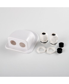 Cable entry 2-gang M20 - white