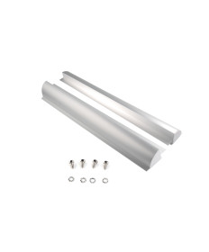 Profilo spoiler solare alluminio 68cm set bianco (2 pezzi)