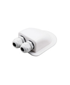 Pressacavo, 2 ganci M20 - bianco
