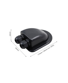 Passe-câble double M20 - noir