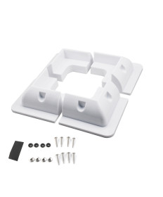 Set di profili angolari spoiler solare bianco (4 pezzi)