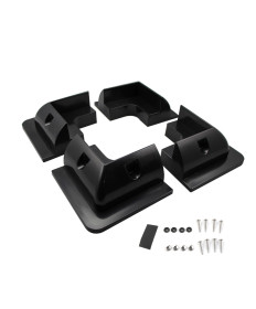Set di profili angolari spoiler solare nero (4 pezzi)
