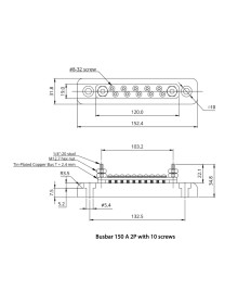 Sammelschiene 150A 4P M8 + cover