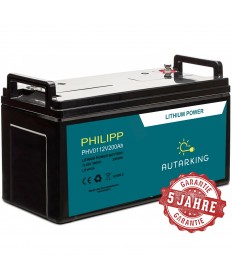 AUTARKING Philipp Lithium Batterie 12.8V 200Ah / Verbraucherbatterie mit Bluetooth
