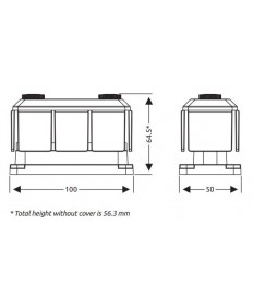TBS - DCM 3xM10 Barre de bus