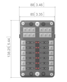 Presa ATO a 12 vie con indicatore di guasto a LED