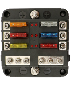 ATO 6-way socket outlet with LED failure indicator
