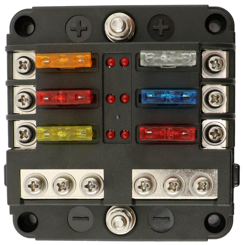 ATO 6-way socket outlet with LED failure indicator