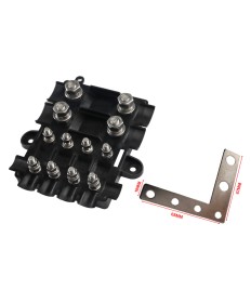 Fuse box - 2x MEGA 4x MIDI - nickel-plated