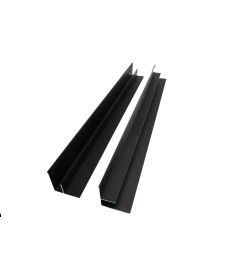 Solar Spoiler Profilé en L Aluminium Noir (2 pièces) - 68cm