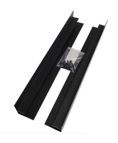 Solar spoiler L-profile aluminum black (2 pieces) - 68cm