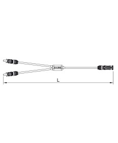 Y-Splitter Kabel MC4 EVO2 - 2xF 1xM