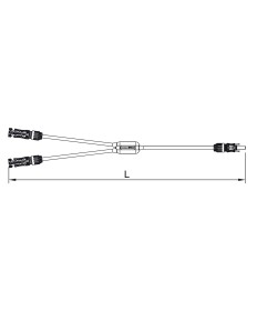 Y-Splitter Kabel MC4 EVO2 - 2xM 1xF