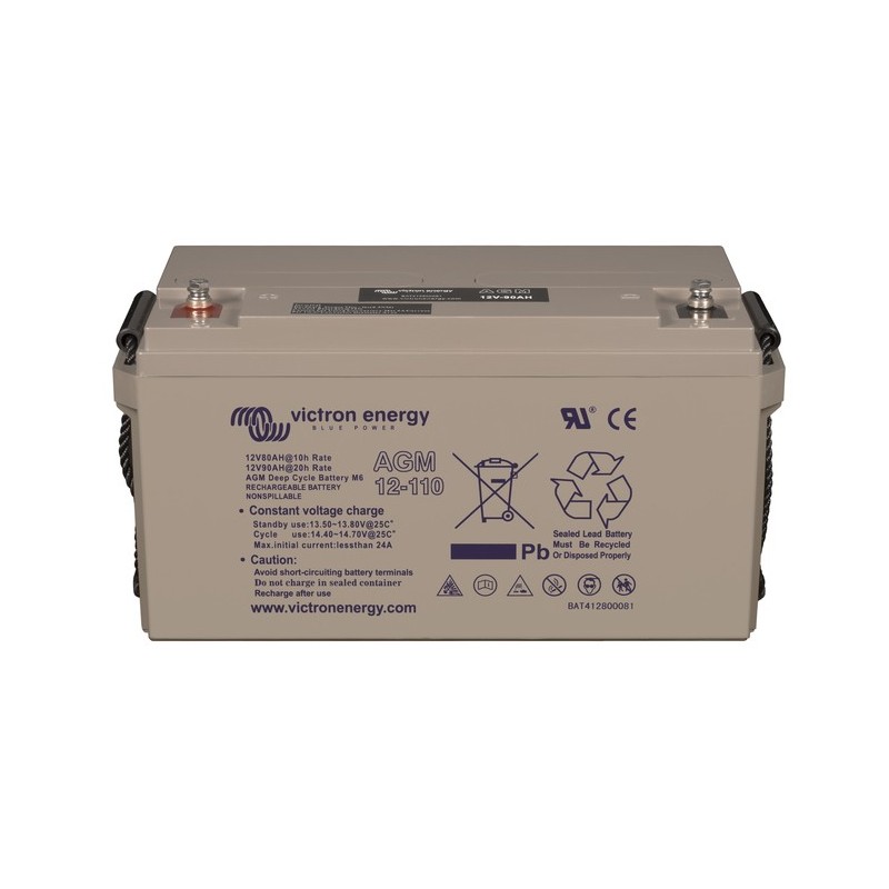 12V/110Ah AGM Batterie mit Gewinde M8