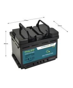 AUTARKING Philipp Batteria al litio 12,8V 100Ah / batteria al consumo con Bluetooth