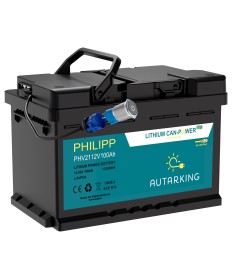 AUTARKING Philipp Batteria al litio 12,8V 100Ah / batteria al consumo con Bluetooth