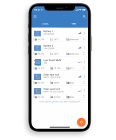 Application Victron Connect : visualisation, programmation, mise à jour