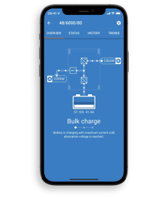 Application Victron Connect : visualisation, programmation, mise à jour