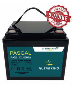 AUTARKING Pascal Lithium HEAT 12,8 V 50 Ah | Batterie industrielle